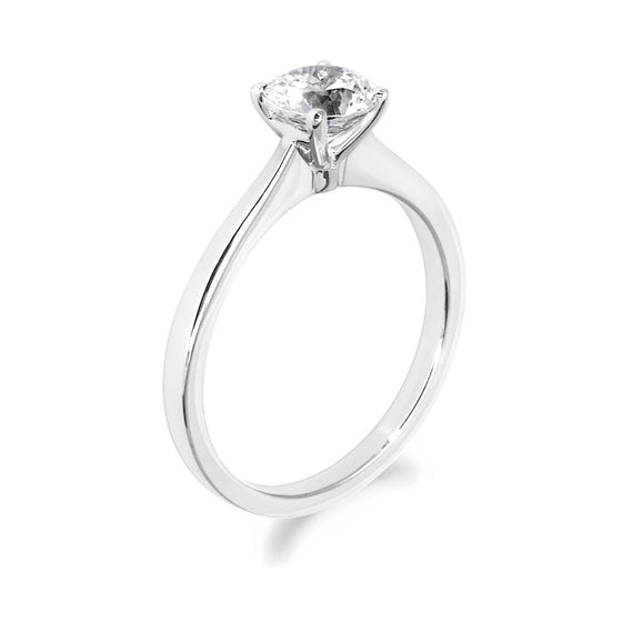 4 Claw Brilliant Cut 18ct White Gold Solitaire