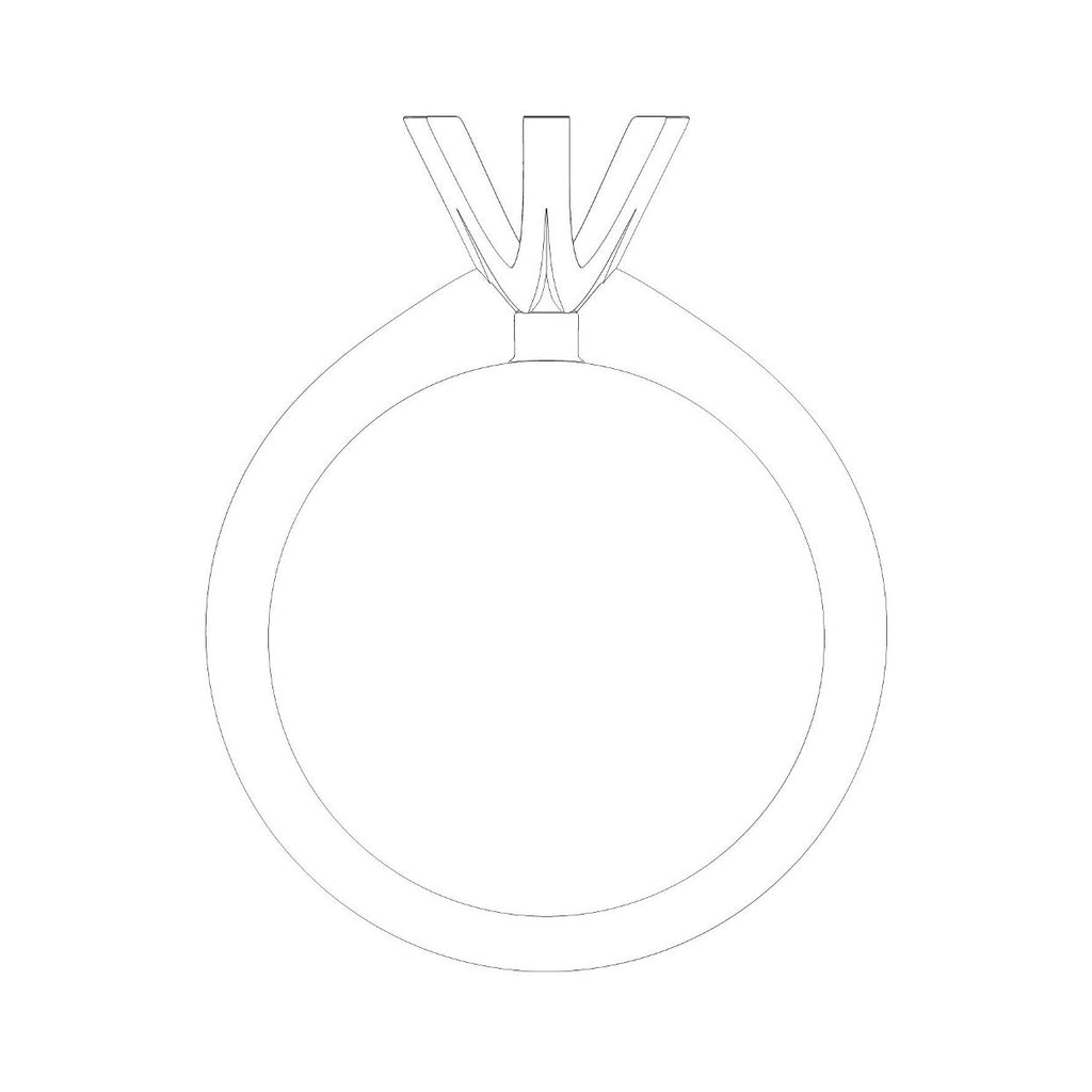 6 Claw Classic Brilliant Cut Platinum Solitiare