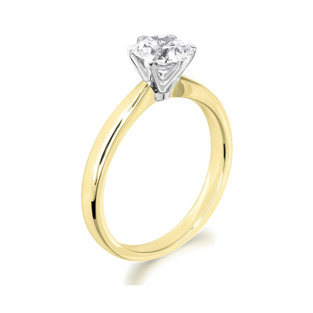 6 Claw Classic Brilliant Cut 18ct Yellow Gold Solitiare