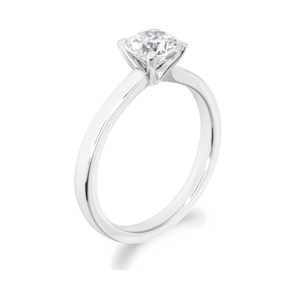 4 Claw Timeless Brilliant Cut 18ct White Gold Solitaire
