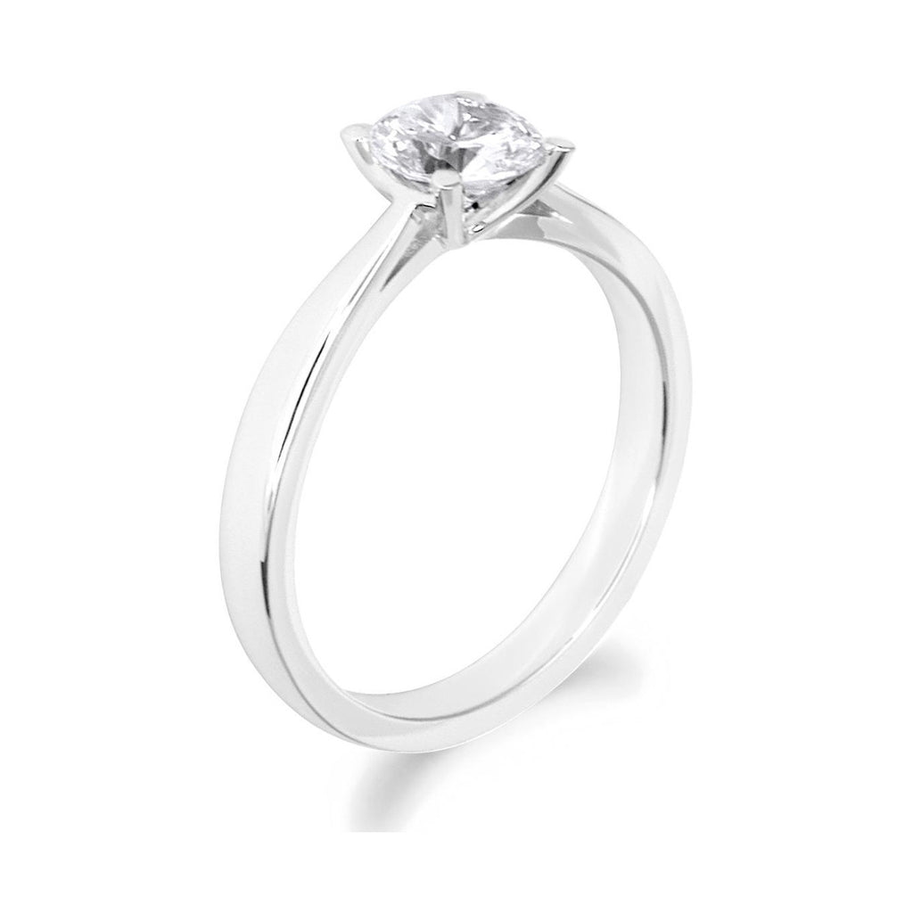 4 Claw Low Rise Brilliant Cut 18ct White Gold Solitaire