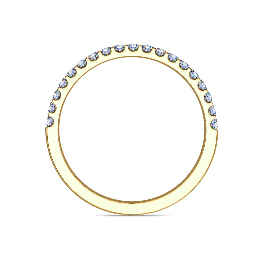 Micro Claw Set 1.5mm Gold Half Eternity Ring