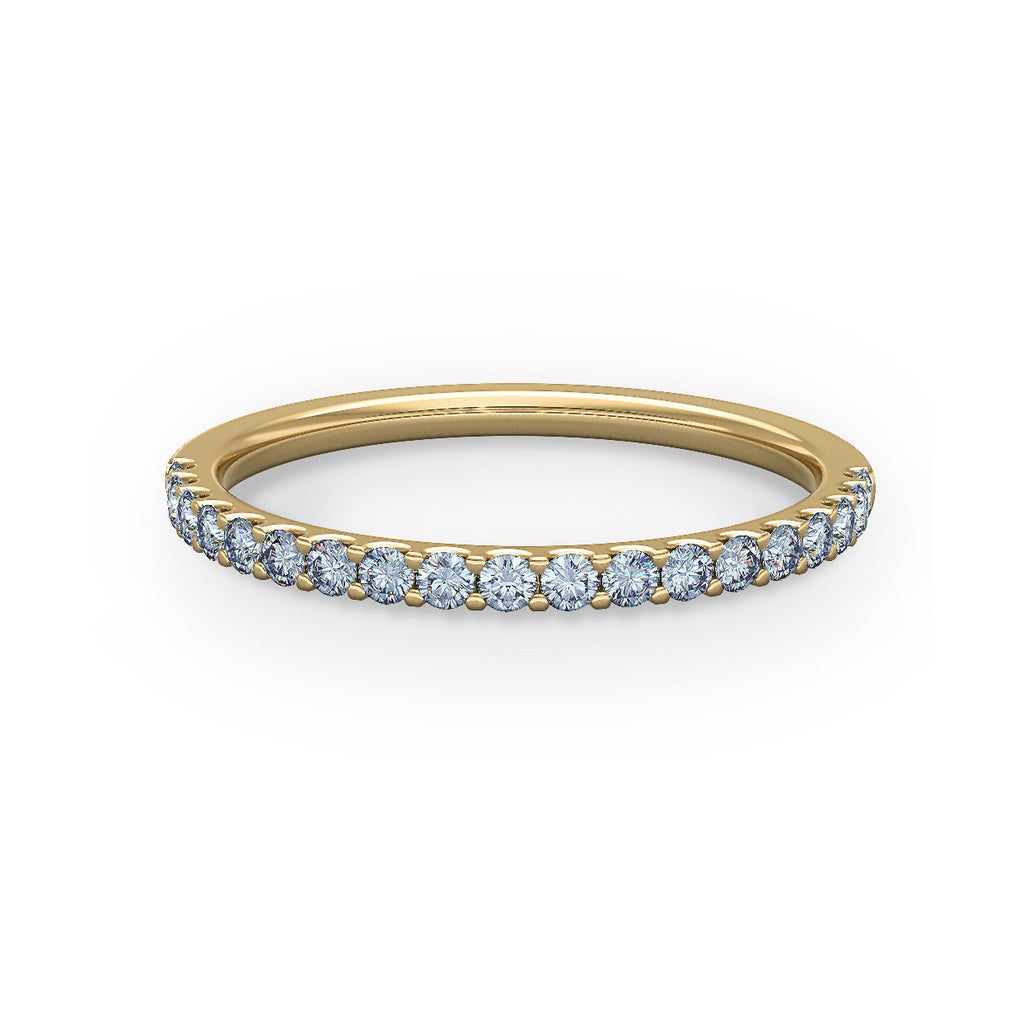 Micro Claw Set 1.5mm Gold Half Eternity Ring