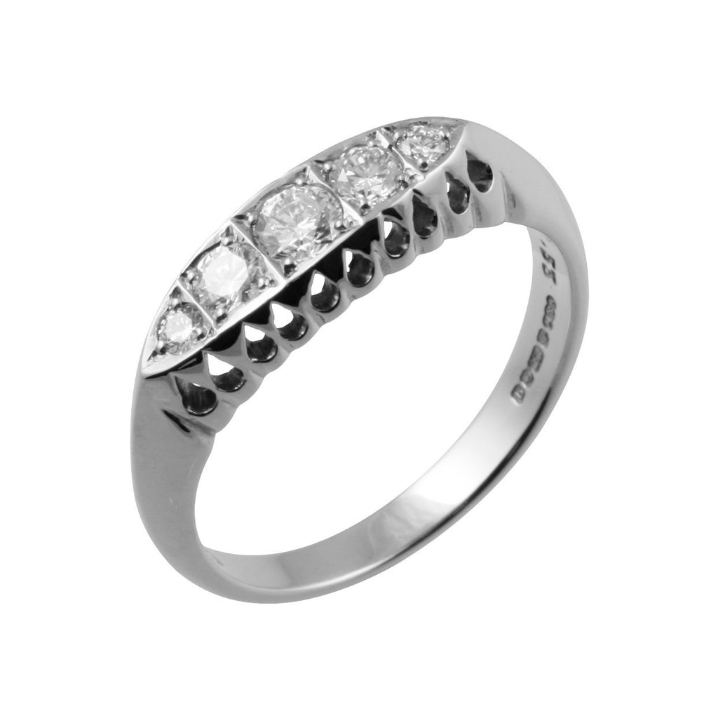 Victorian Style 5 Diamond Ring