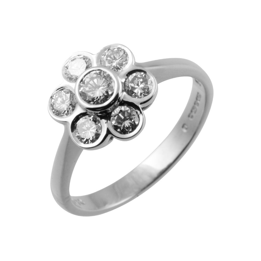 Daisy Style Diamond Cluster Ring