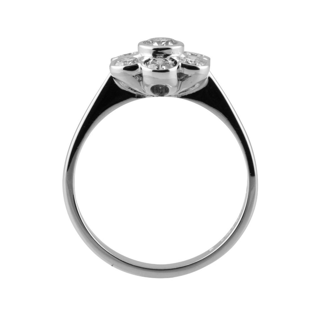 Daisy Style Diamond Cluster Ring