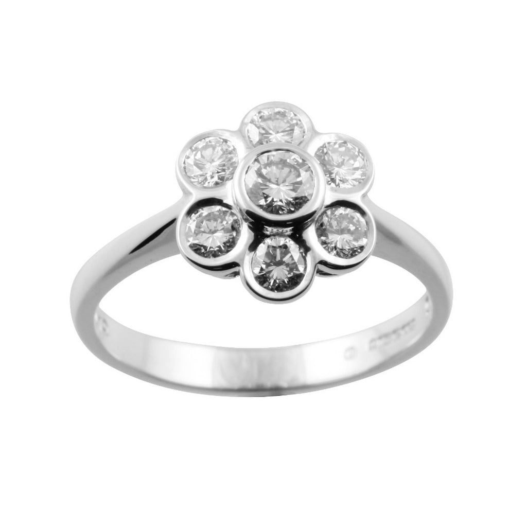 Daisy Style Diamond Cluster Ring